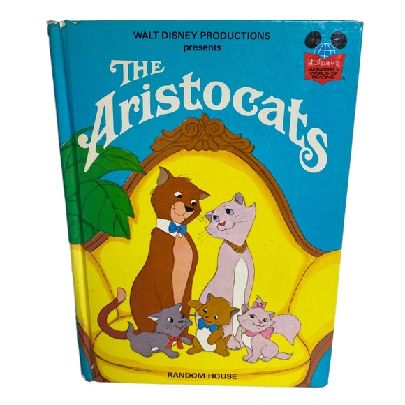 Vintage Walt Disney The Aristocats hardcover book 1973 Random House
